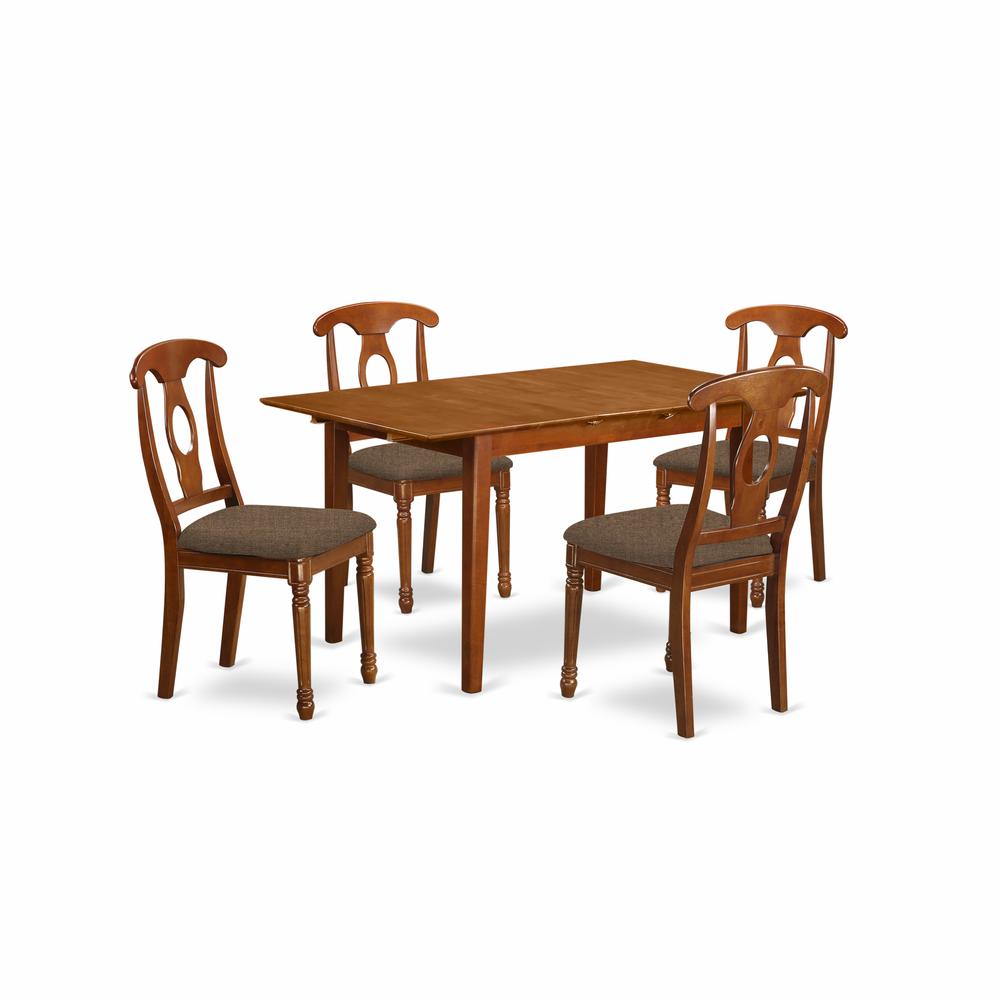 5  PC  Kitchen  Table  set  Table  with  Leaf  and  4  Dining  Table  Chairs. Picture 1