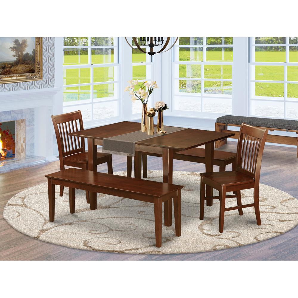 5  Pc  small  Kitchen  Table  set  -  Table  with  2  Kitchen  Chairs  and  2  Benches. Picture 1