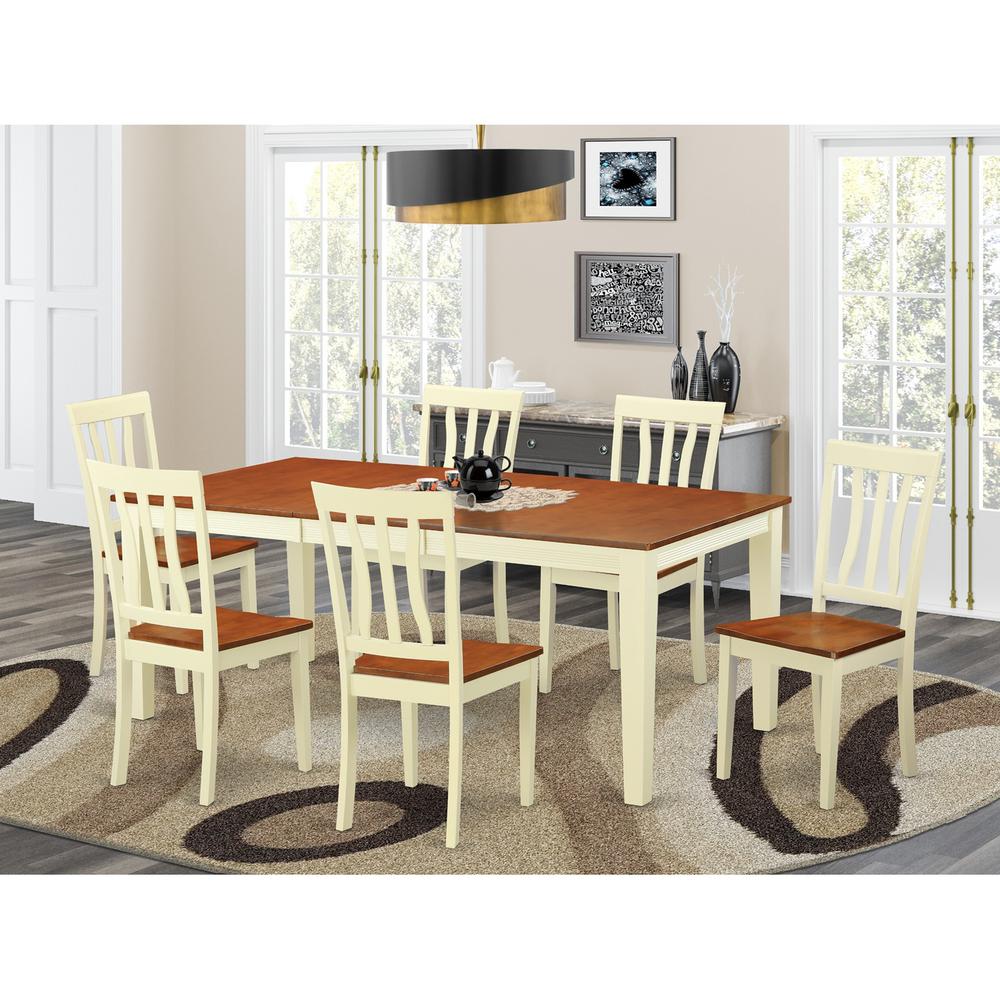 7  PC  dinette  set  -Kitchen  Table  and  6  Dining  Chairs. Picture 1