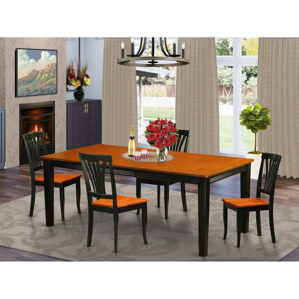 5  PC  Dining  room  set-Dining  Table  with  4  Wooden  Dining  Chairs. Picture 1