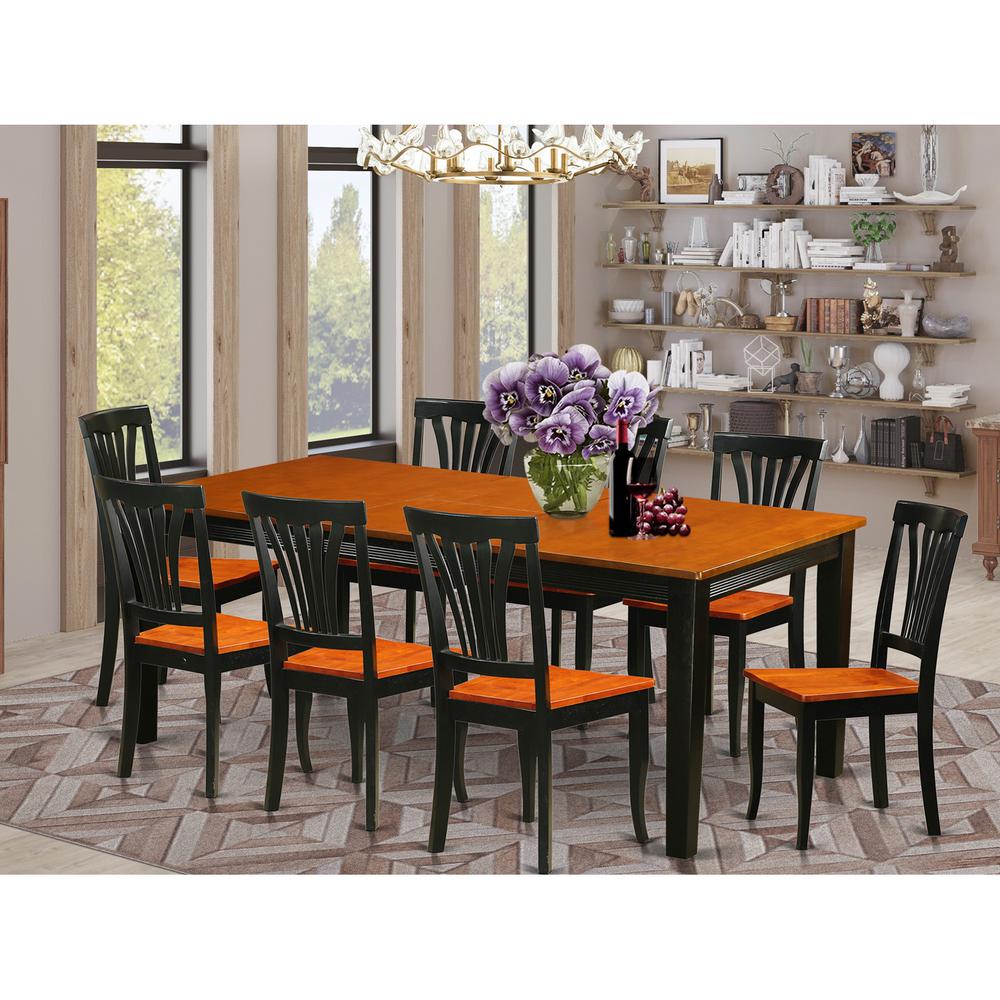 9  PC  Dining  room  set-Dining  Table  with  8  Wood  Dining  Chairs. Picture 1