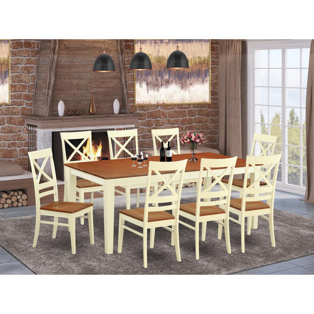 9  Pc  Dining  room  set-Table  and  8  Kitchen  Chairs. Picture 1