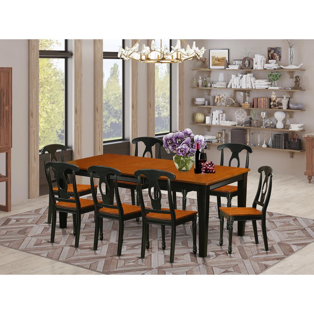 9  PC  Dining  room  set-Dining  Table  with  8  Wooden  Dining  Chairs. Picture 1
