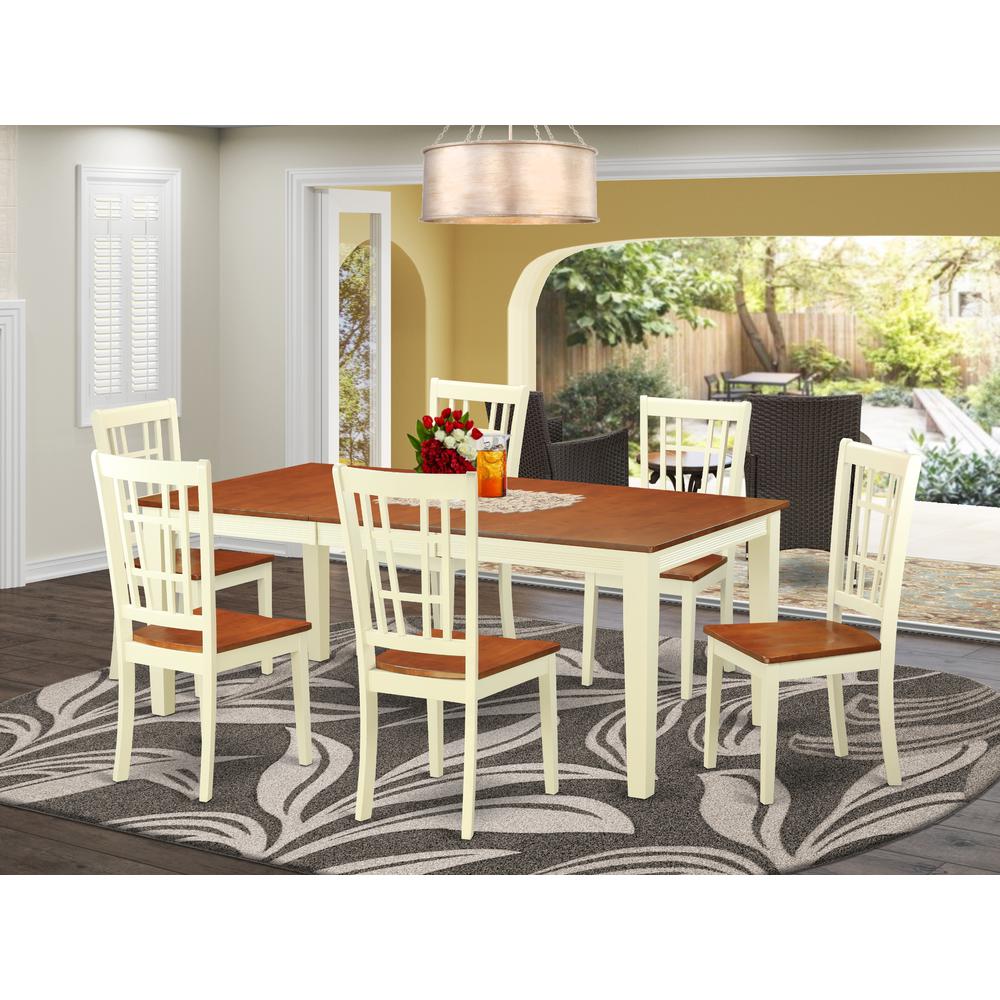 7  Pc  dinette  Table  set  for  6-Kitchen  Table  and  6  Kitchen  Dining  Chairs. Picture 1