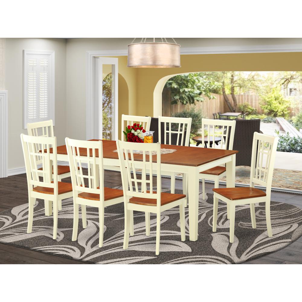 9  Pc  Dining  room  set  for  8-  Table  and  8  dinette  Chairs. Picture 1