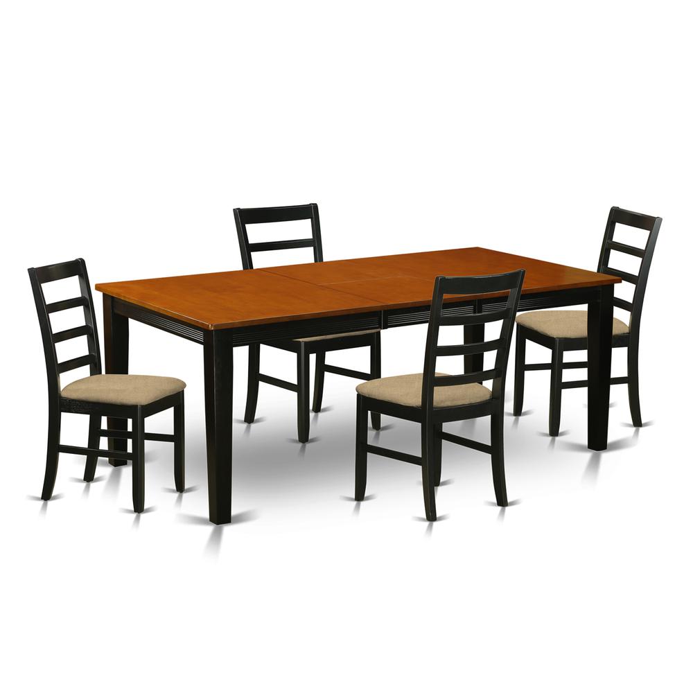 5  Pc  Dining  set-Dining  Table  with  4  Wood  Dining  Chairs. Picture 1