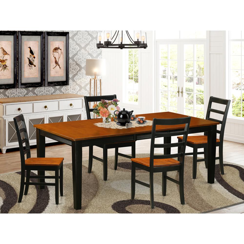 5  Pc  Dining  room  set-Dining  Table  with  4  Wooden  Dining  Chairs. Picture 1