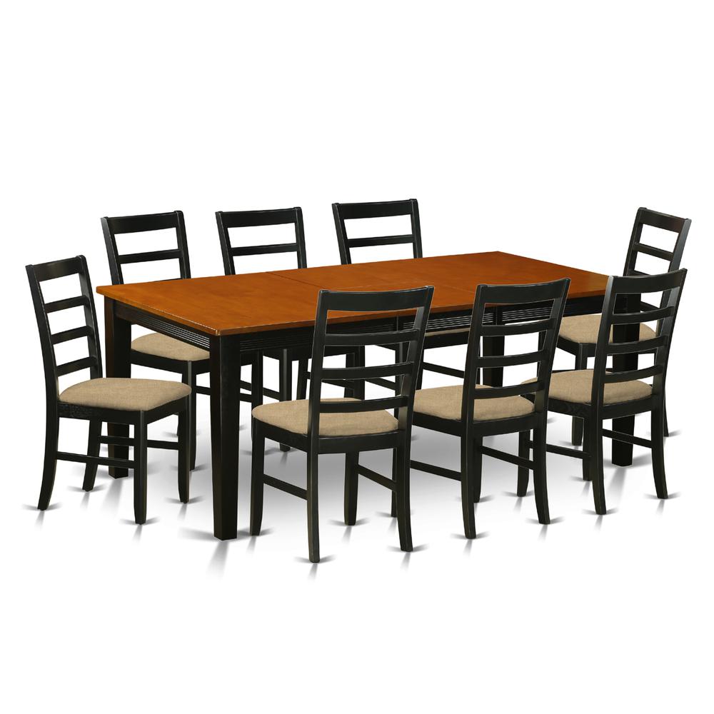 9  Pc  Dining  set-Dining  Table  with  8  Wood  Dining  Chairs. Picture 1