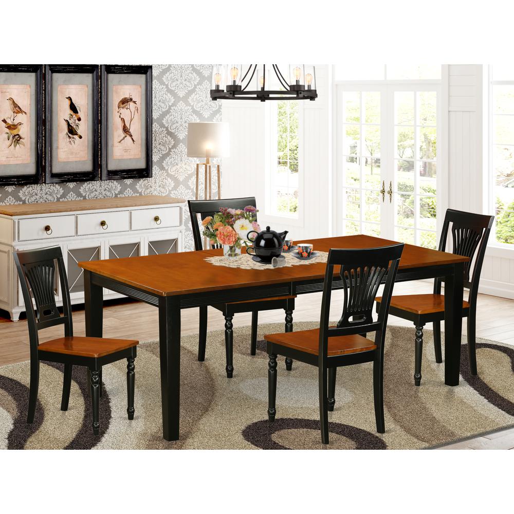 5  Pc  Dining  room  set-Dining  Table  and  4  Wood  Dining  Chairs. Picture 1