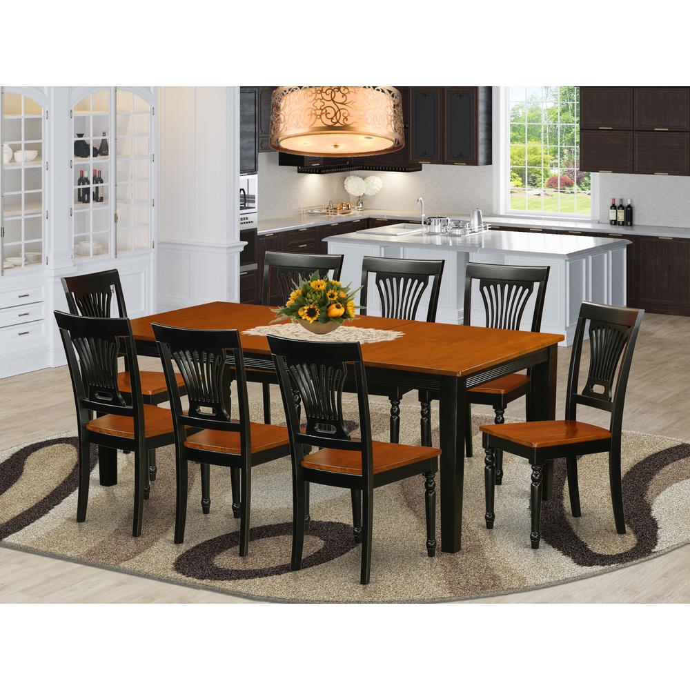9  Pc  Dining  room  set-Dining  Table  and  8  Wood  Dining  Chairs. Picture 1