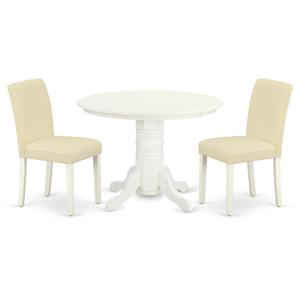 Dining Room Set Linen White, SHAB3-LWH-64. Picture 1