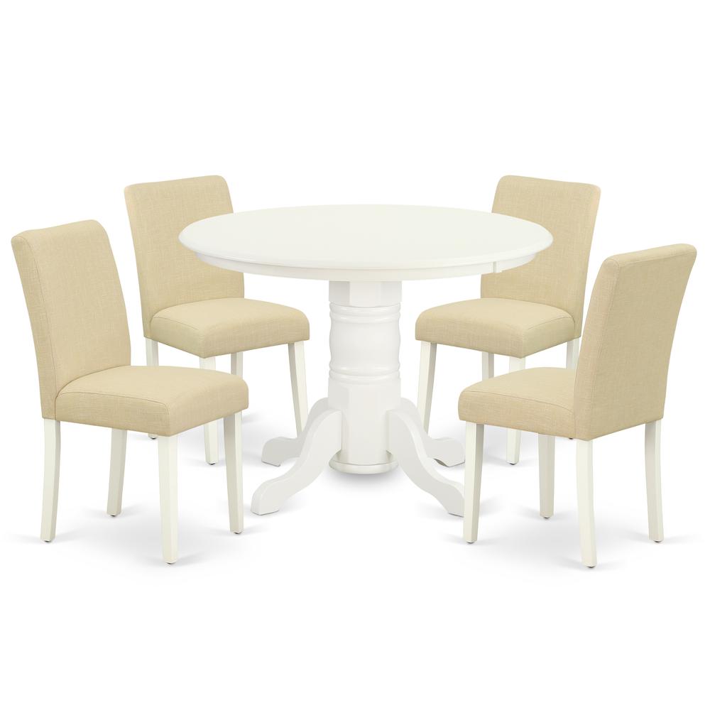 Dining Room Set Linen White, SHAB5-LWH-02. Picture 1