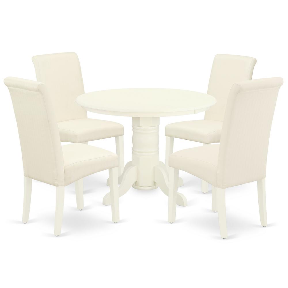 Dining Room Set Linen White, SHBA5-WHI-01. Picture 1