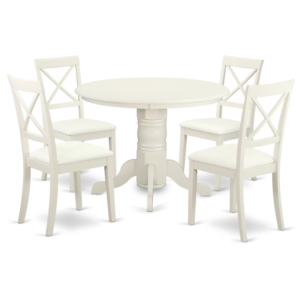Dining Room Set Linen White, SHBO5-WHI-LC. Picture 1