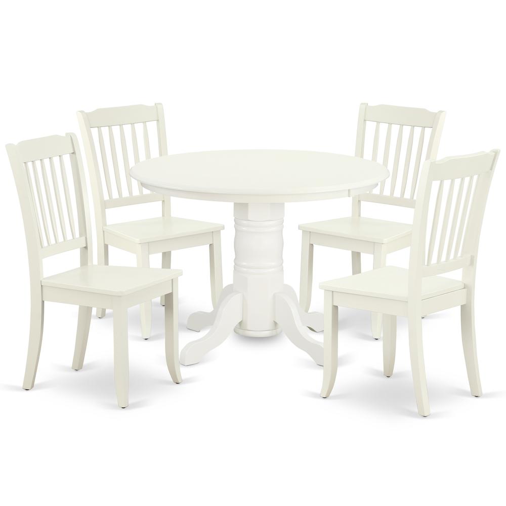 Dining Room Set Linen White, SHDA5-LWH-W. Picture 1