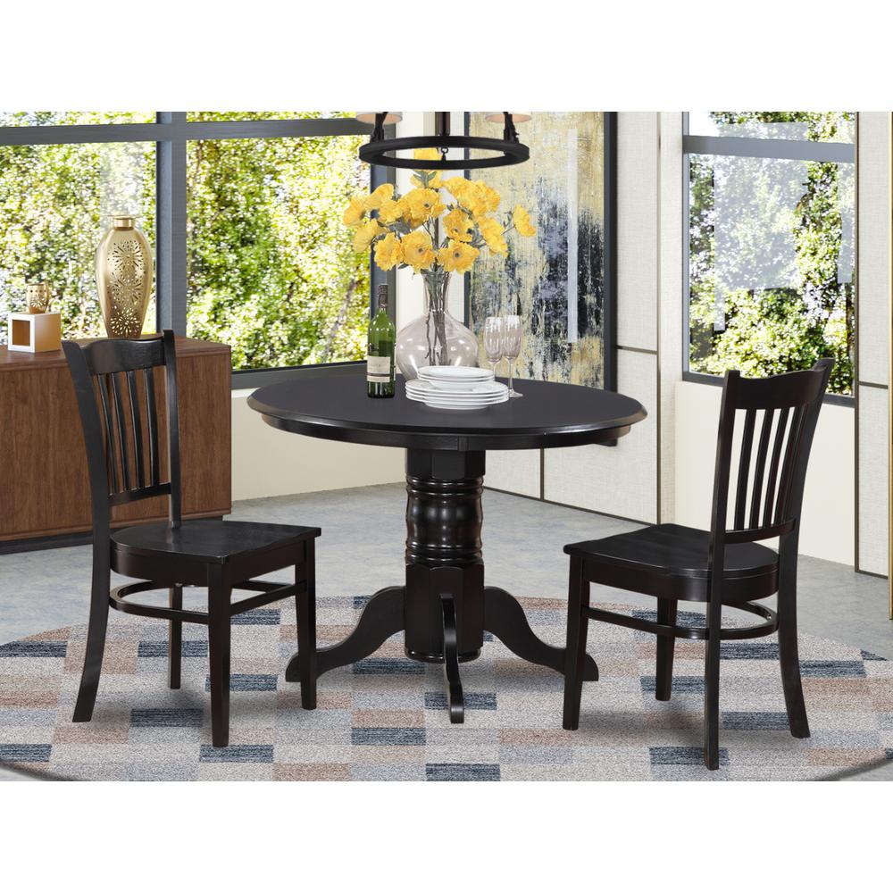 3  Pc  small  Kitchen  Table  set-Round  Table  and  2  Kitchen  Chairs. Picture 1