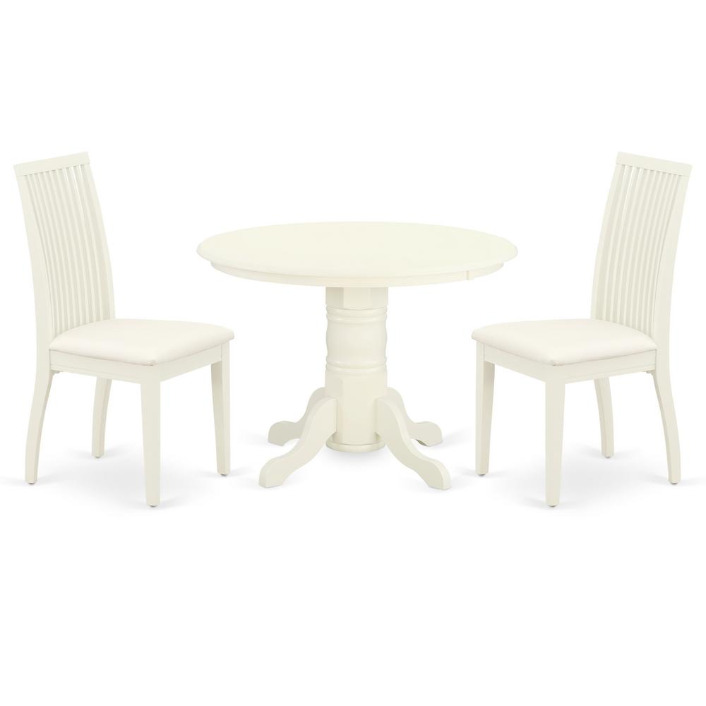 Dining Room Set Linen White, SHIP3-WHI-C. Picture 1