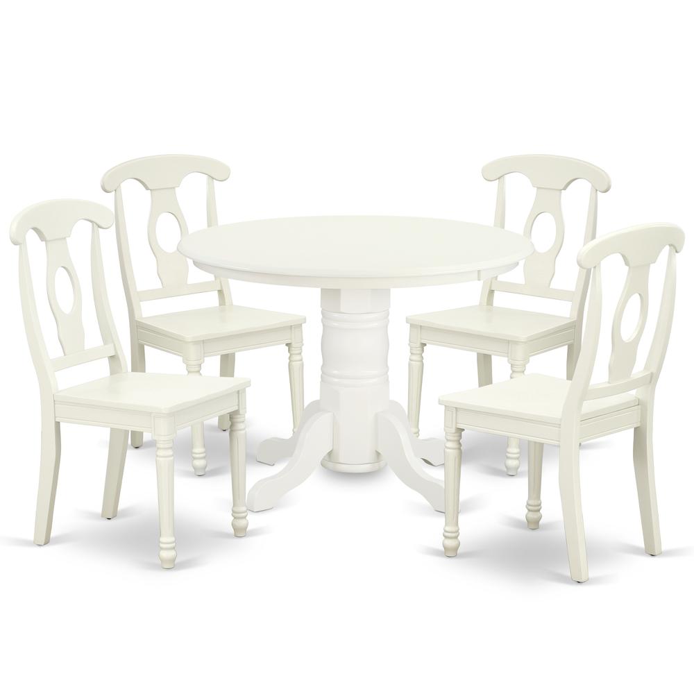Dining Room Set Linen White, SHKE5-LWH-W. Picture 1