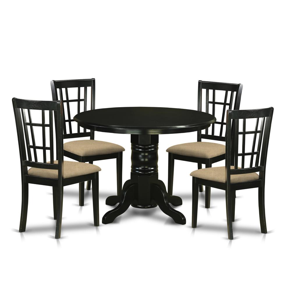 5  Pc  Dining  room  set  -  Dinette  Table  and  4  Dining  Chairs. Picture 1