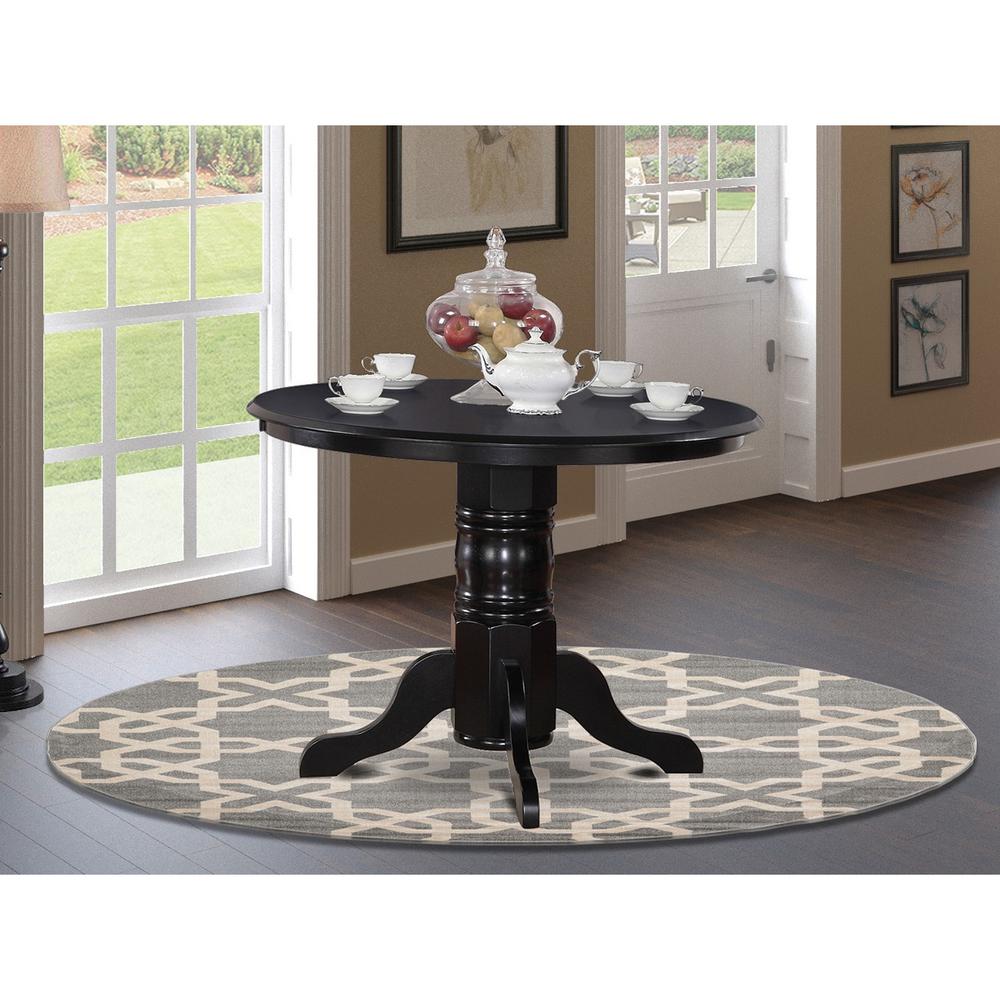 SHAN3-BLK-C 3 Pc dinette Table set-Small Kitchen Table and 2 Dining Chairs. Picture 3