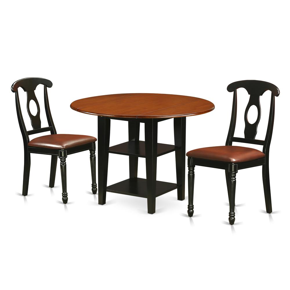Dining Room Set Black & Cherry, SUKE3-BCH-LC. Picture 1