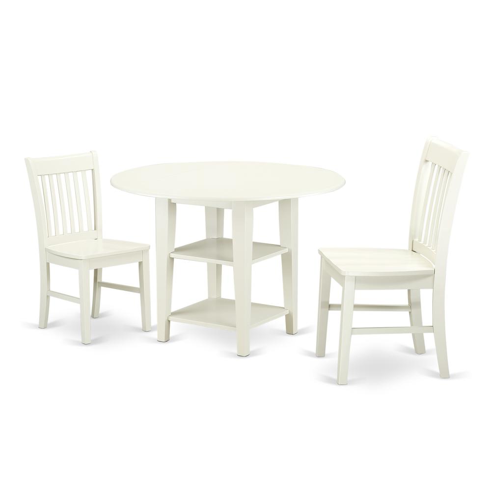 Dining Room Set Linen White, SUNO3-LWH-W. Picture 1