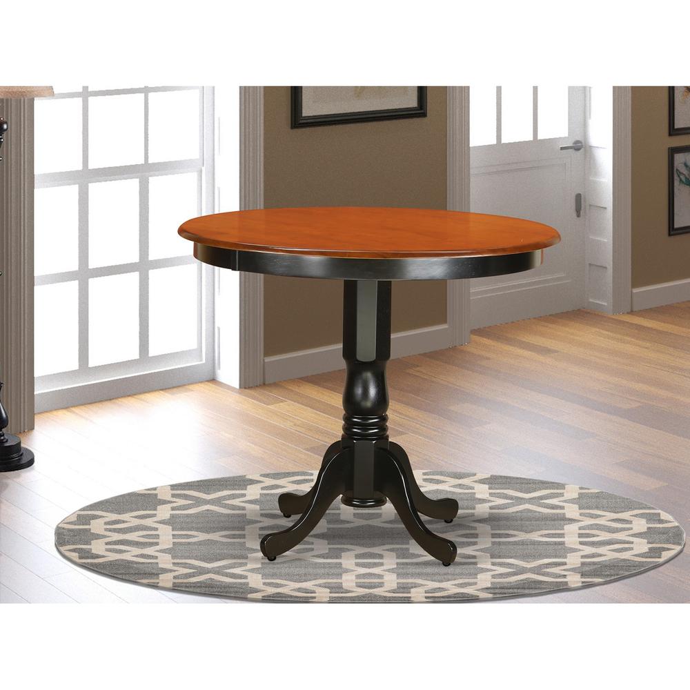 TRCH3-BLK-C 3 PC counter height pub set - high top Table and 2 counter height stool.. Picture 3