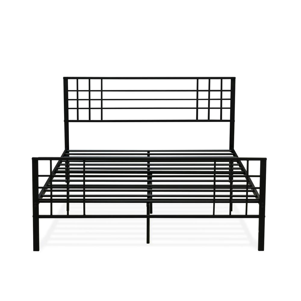 Tyler Queen Platform Bed with 9 Metal Legs - Magnificent Bed in Powder Coating Black Color. Picture 3