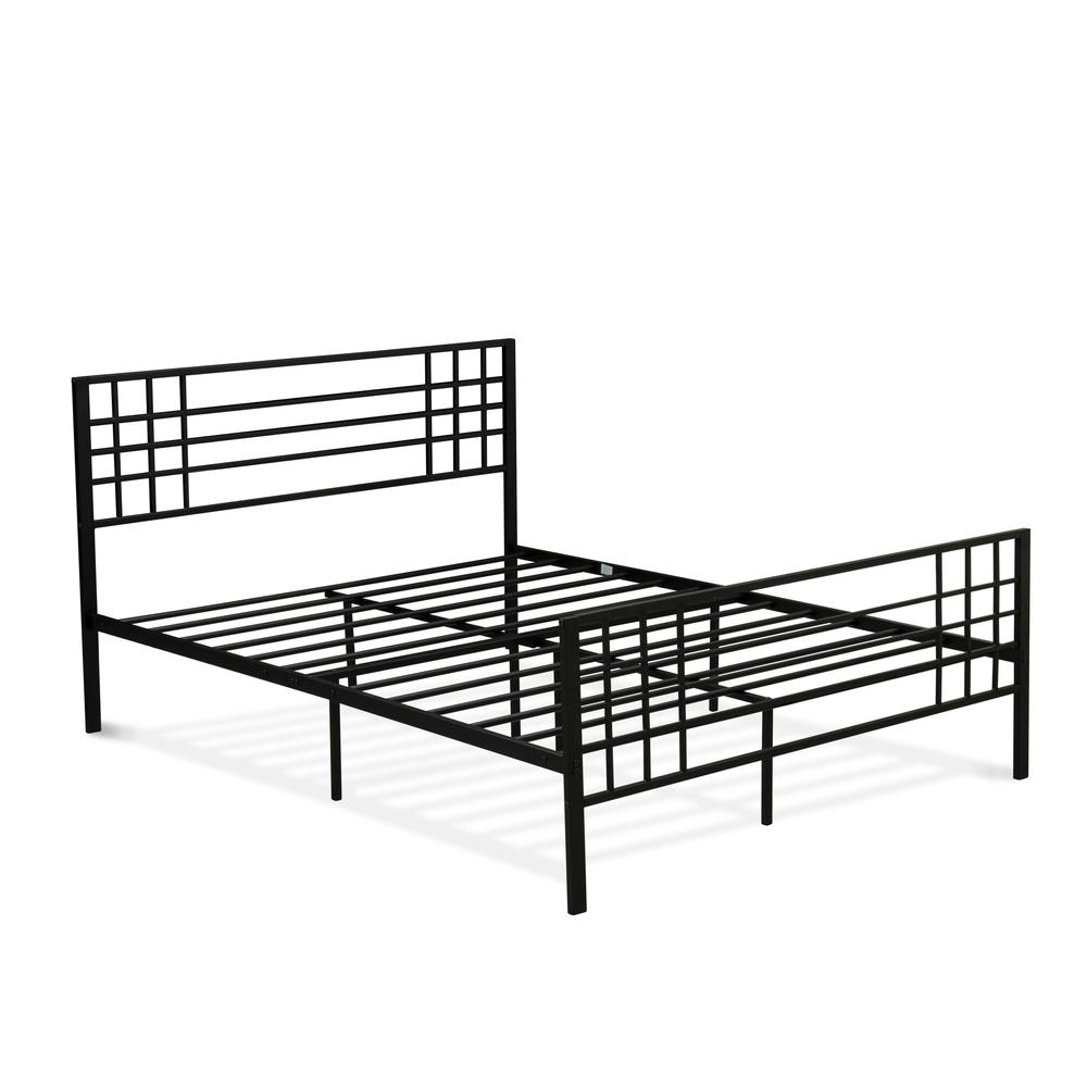 Tyler Queen Platform Bed with 9 Metal Legs - Magnificent Bed in Powder Coating Black Color. Picture 4