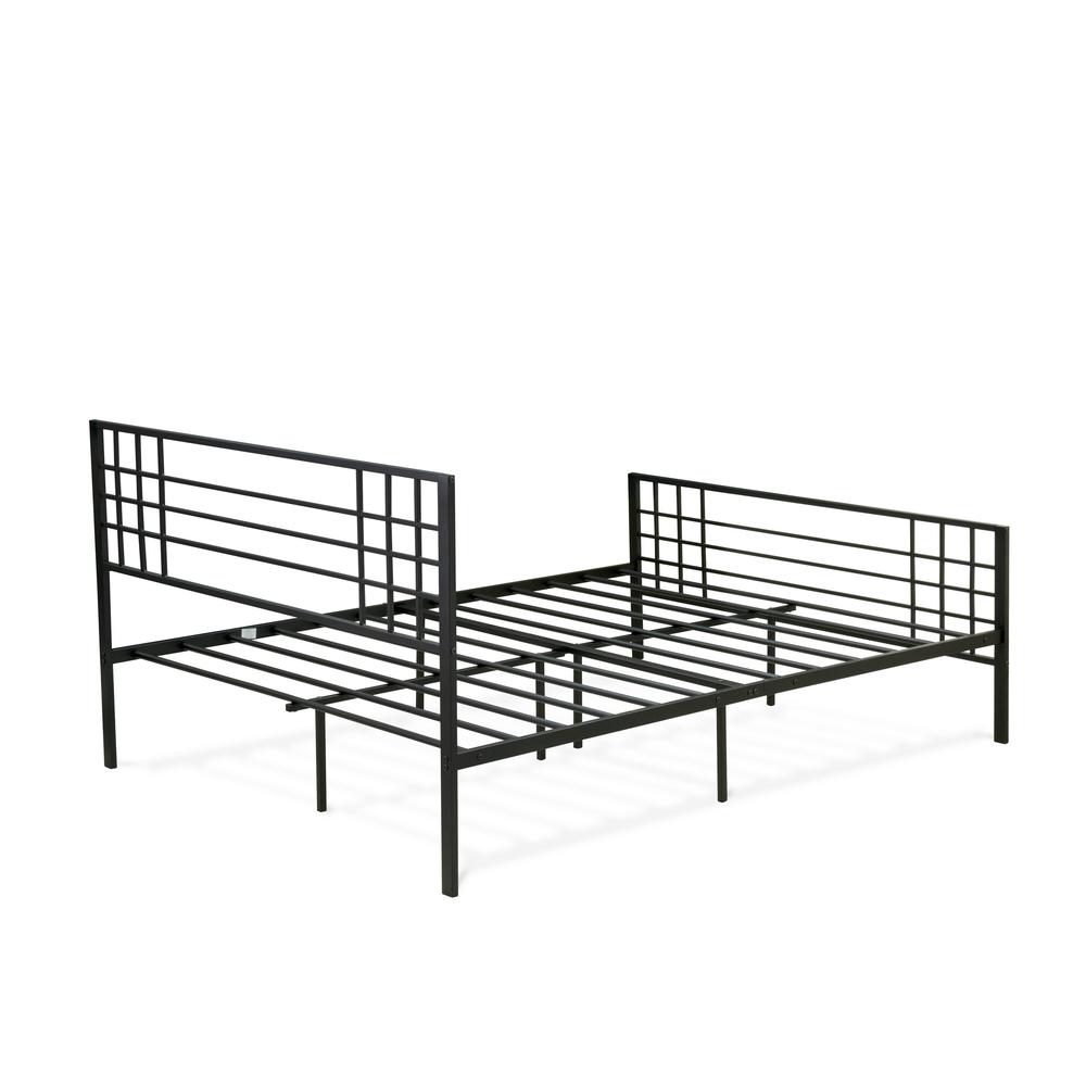 Tyler Queen Platform Bed with 9 Metal Legs - Magnificent Bed in Powder Coating Black Color. Picture 6