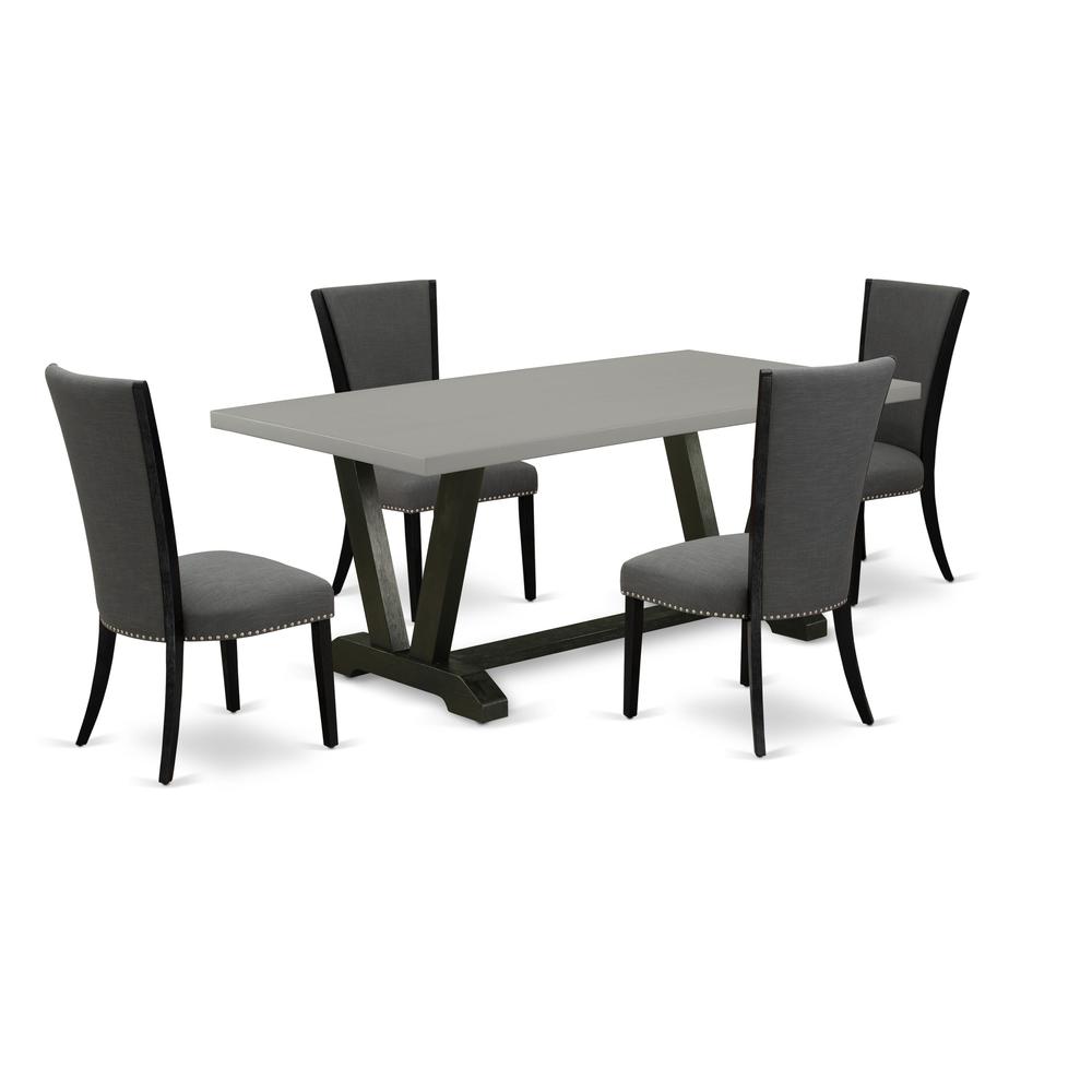 5 Piece Set Includes a Rectangle Dining Room Table. Picture 1
