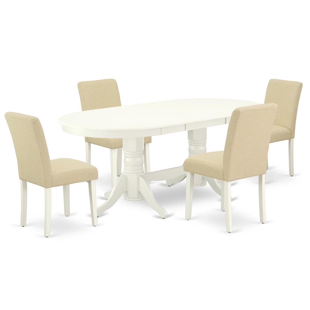 Dining Room Set Linen White, VAAB5-LWH-02. Picture 1