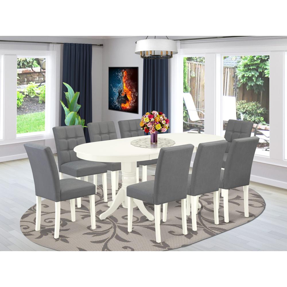 9 Piece Modern Dining Table Set. Picture 1