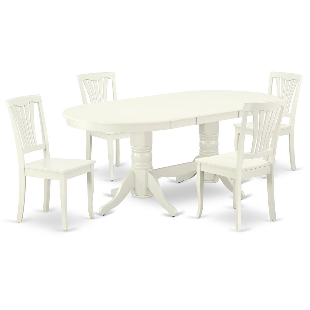 Dining Room Set Linen White, VAAV5-LWH-W. Picture 1