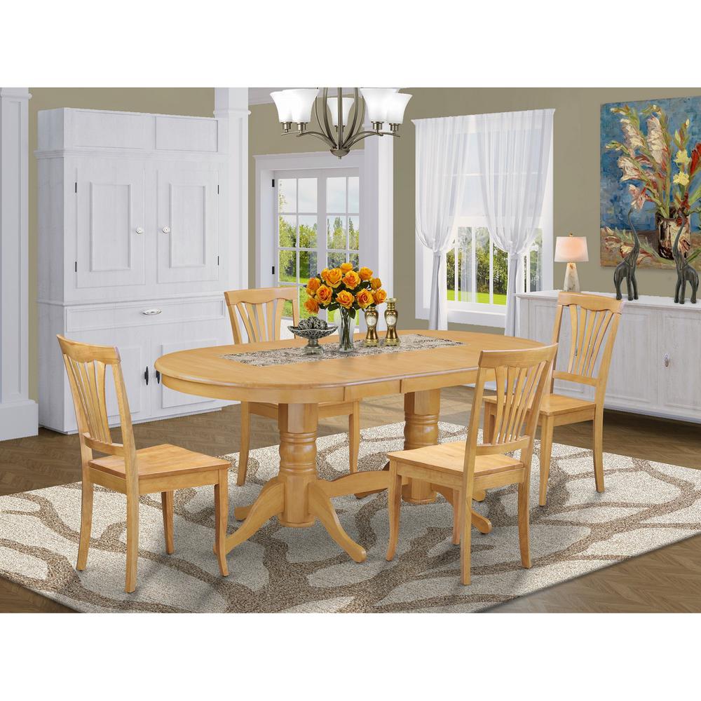 5  PC  Dining  room  set  Dining  Table  with  Leaf  and  4  Dining  Chairs. The main picture.