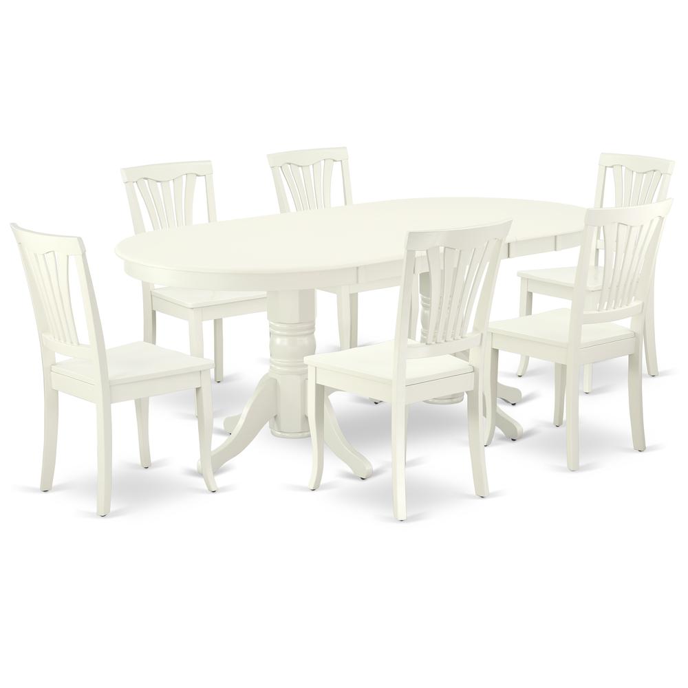 Dining Room Set Linen White, VAAV7-LWH-W. Picture 1