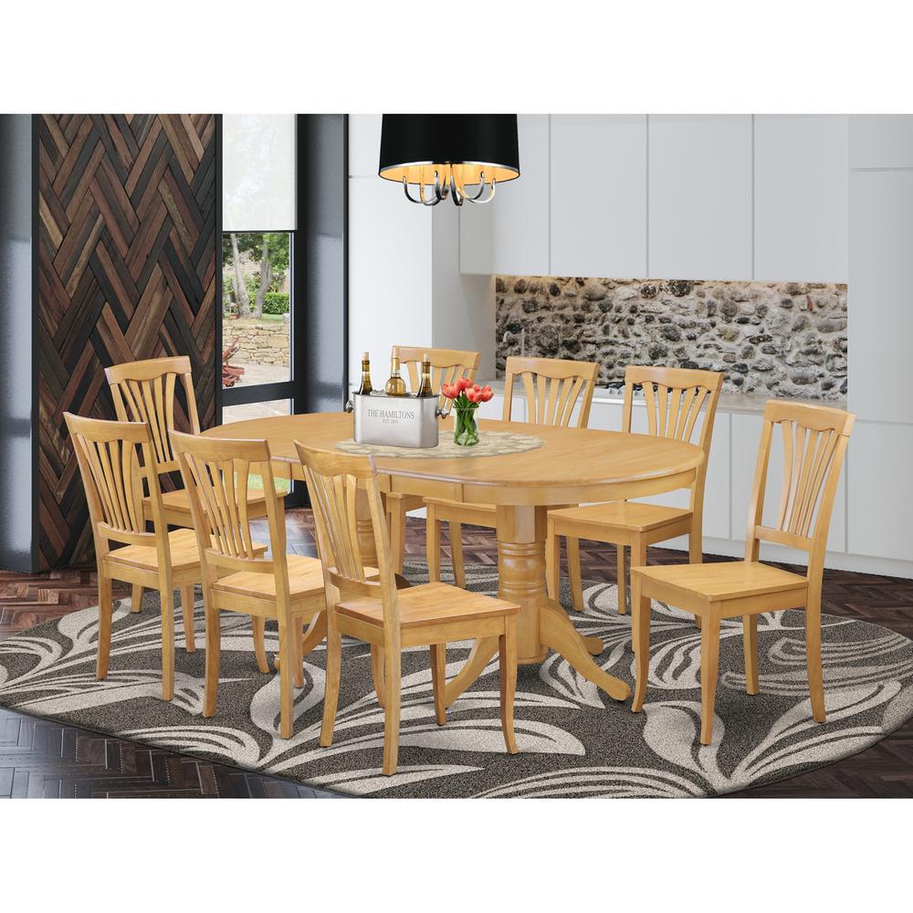 9  Pc  Dining  room  set  Dining  Table  Leaf  and  8  Dining  Chairs. Picture 1