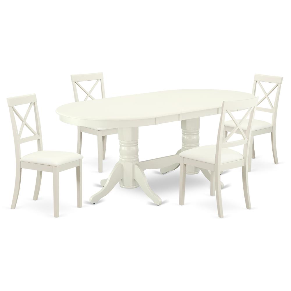 Dining Room Set Linen White, VABO5-LWH-LC. Picture 1
