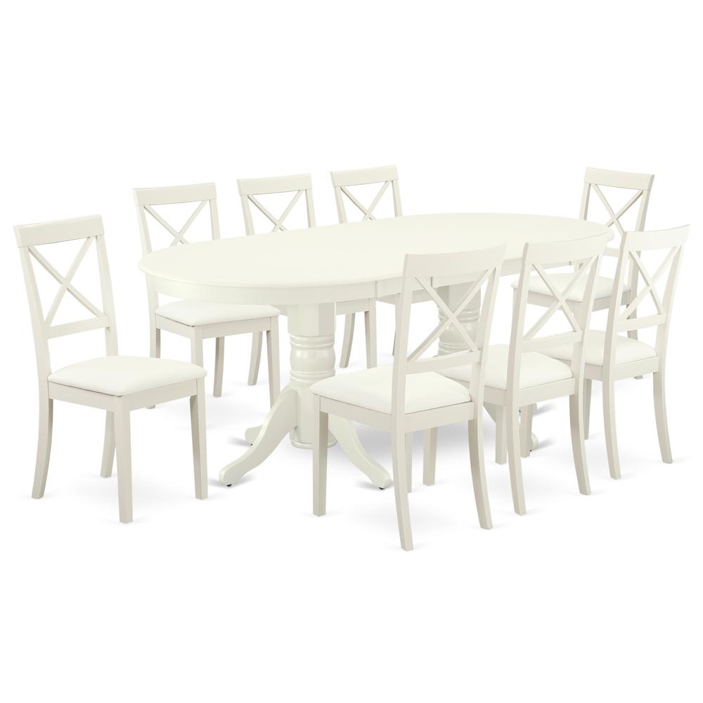 Dining Room Set Linen White, VABO9-LWH-LC. Picture 1