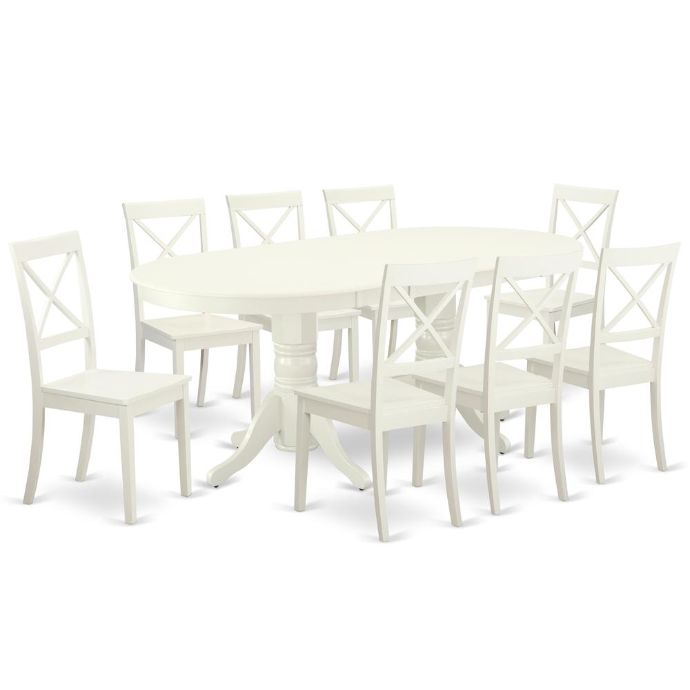 Dining Room Set Linen White, VABO9-LWH-W. Picture 1