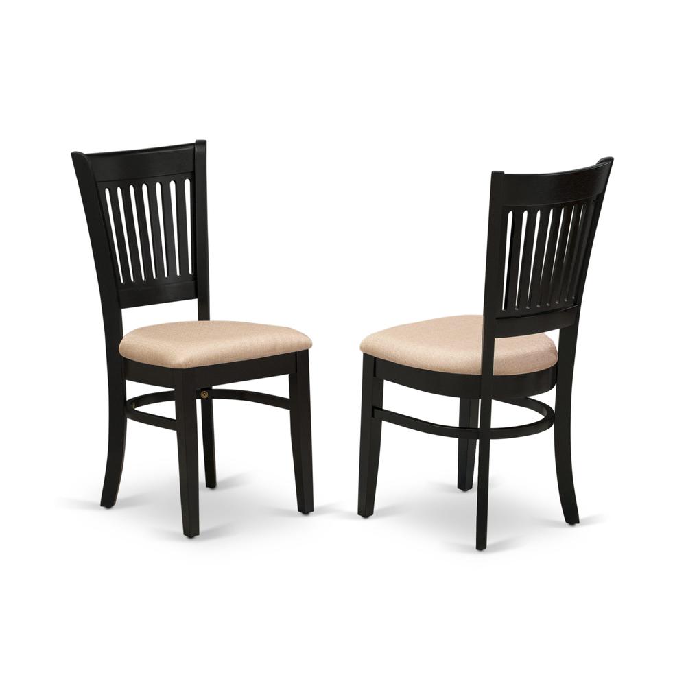 Dining Table- Dining Chairs, DUVA5-BLK-C. Picture 4