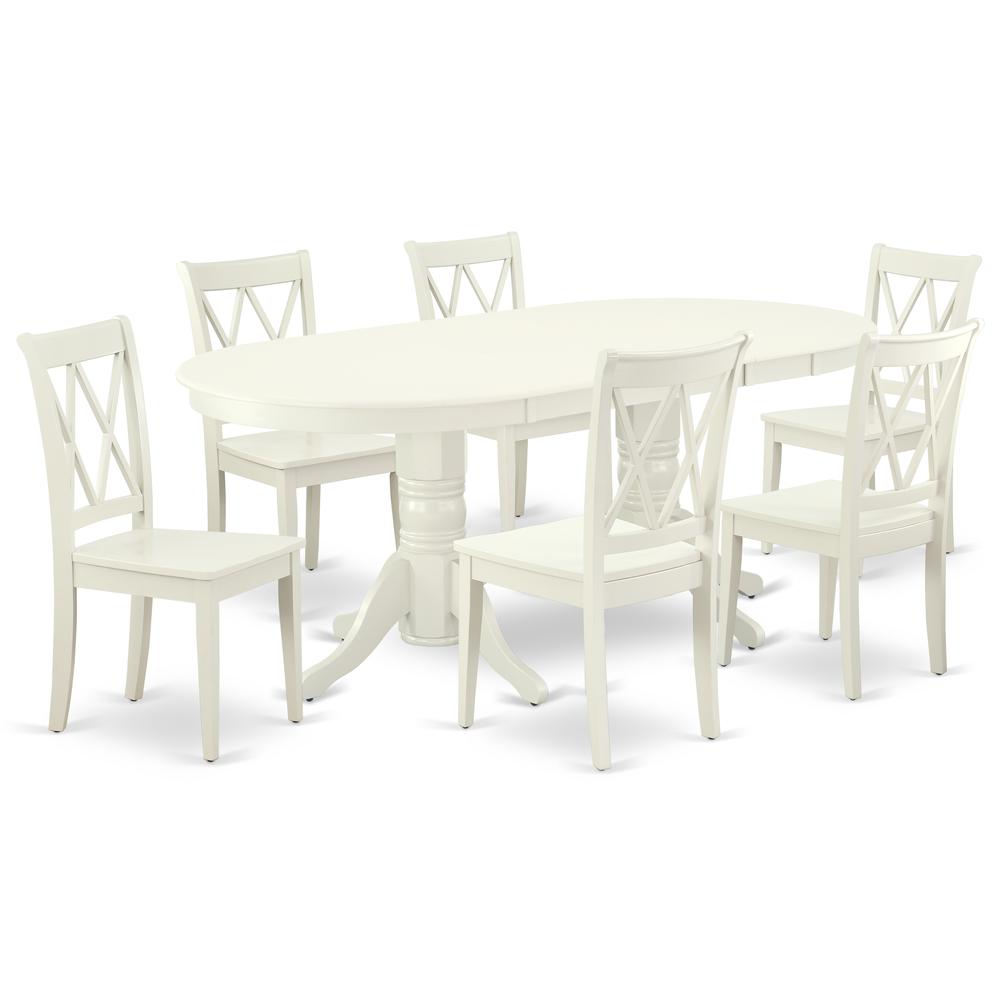 Dining Room Set Linen White, VACL7-LWH-W. Picture 1