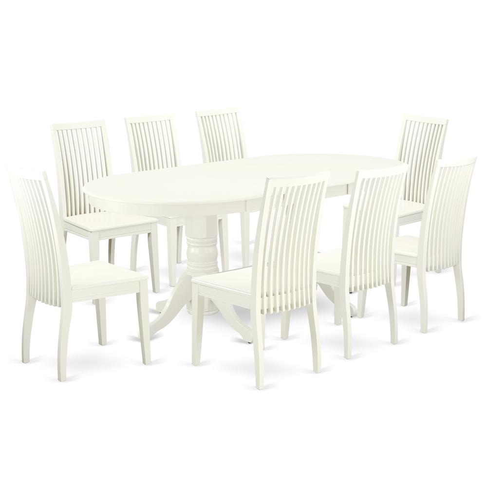 Dining Room Set Linen White, VAIP9-LWH-W. Picture 1