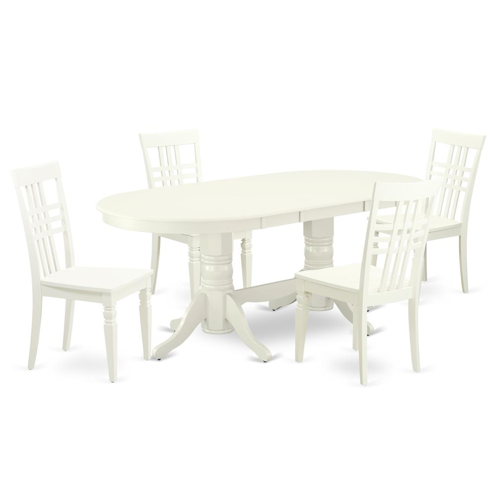 Dining Room Set Linen White, VALG5-LWH-W. Picture 1