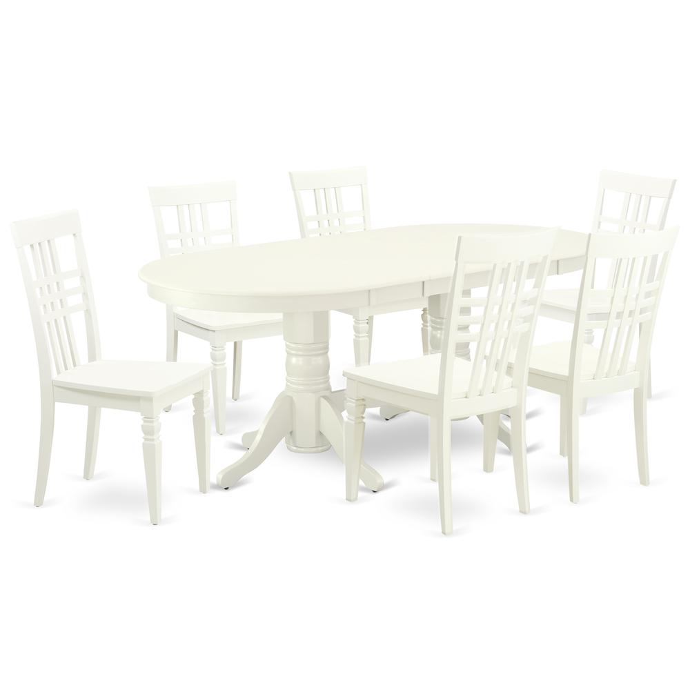 Dining Room Set Linen White, VALG7-LWH-W. Picture 1
