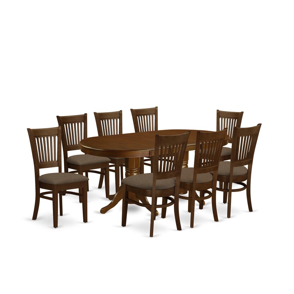 9  Pc  Dining  room  set  for  8  Dining  Table  with  Leaf  and  8  Dining  Chairs. Picture 1
