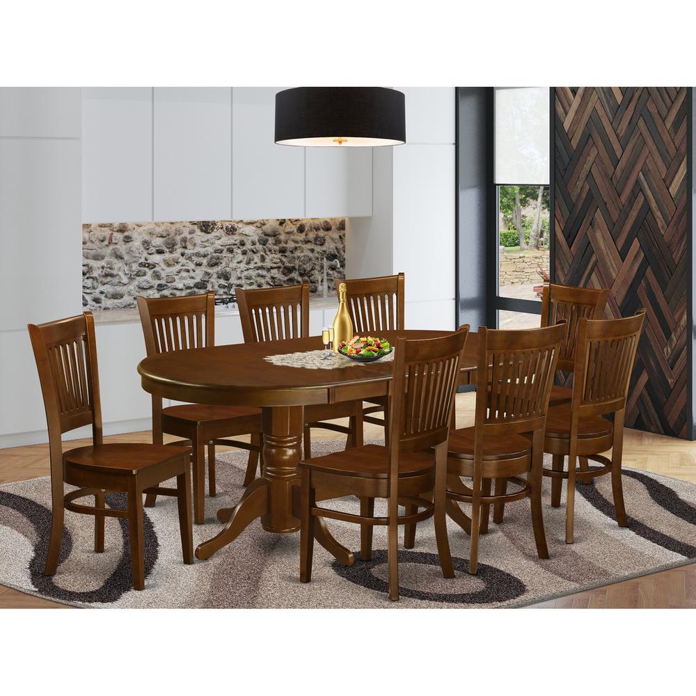9  Pc  Dining  room  set  for  8  Dining  Table  with  Leaf  and  8  Kitchen  Dining  Chairs. Picture 1