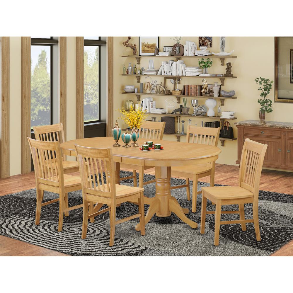 7  Pc  Table  and  Chairs  set  -  Kitchen  Table  and  6  Dining  Chairs. The main picture.