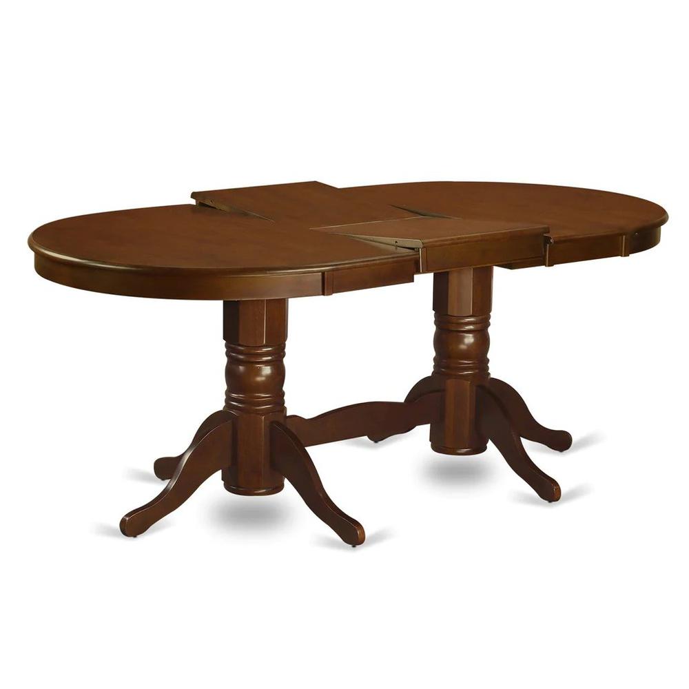 Vancouver  Oval  Double  Pedestal  dining  room  Table  with  17"  Butterfly  Leaf  in  Espresso  Finish. Picture 2