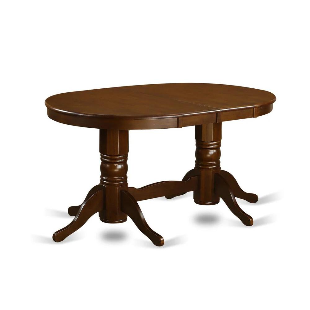 Vancouver  Oval  Double  Pedestal  dining  room  Table  with  17"  Butterfly  Leaf  in  Espresso  Finish. Picture 3